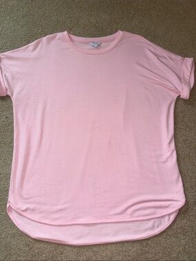Crown and Ivy Light Pink Short Sleeve Tee